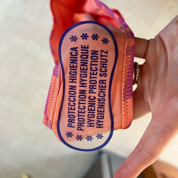 Zara pink and organs checkered bathing suit - Picture 2 of 3